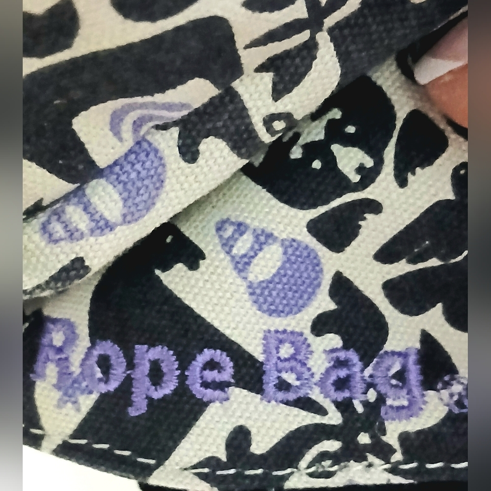 KAVU Rope Bag, Cozy Critters (Purple/Black/White) NWOT *FIRM* - Picture 6 of 9